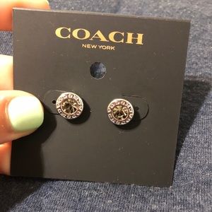 coach stud earrings